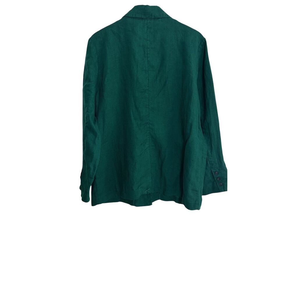 Michael Stars Linen Blazer Green XL Lightweight One Button Jacket Classic - Picture 7 of 10